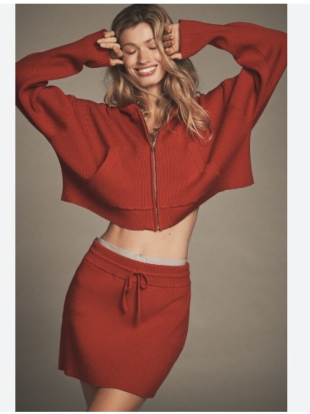 LSPACE x Anthropologie Jet Set Mini Skirt in Red - Size Medium - NWT
